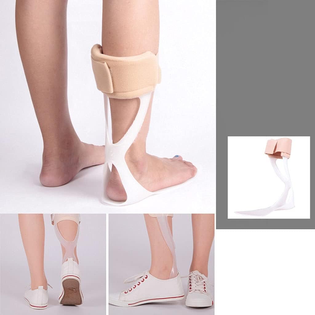 Lightweight Polyethylene Foot Drop Braces, Padded Calf Ankle Foot Orthosis Stabilizer, Support for Stroke, Flat Feet, Nerve Injury