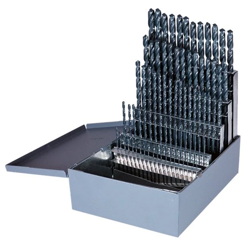 #1-#80 RHS / RHC HSS 118 Degree Radial Point General Purpose Jobber Lengh Drill Set - Steam Oxide