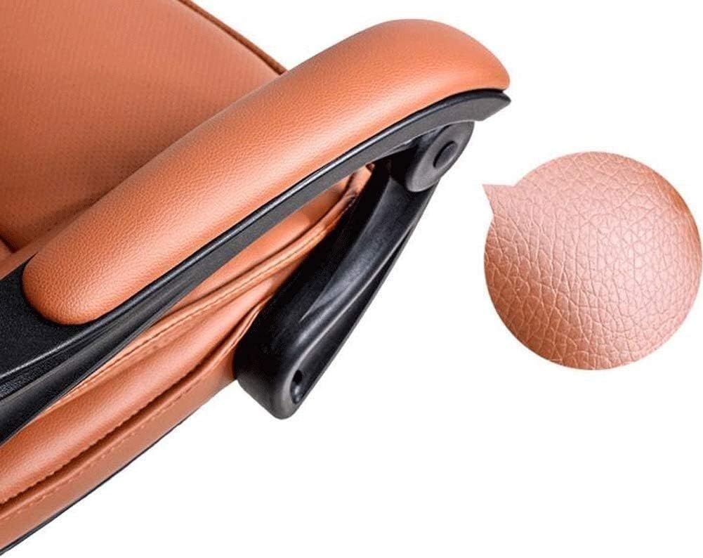 High-Back Leather Executive Swivel Adjustable Swivel Office Desk Chair with Armrests Lumbar Support Desk Ergonomic Chair Boss Chair Computer Chair Leather Chair Home Swivel,Pedal