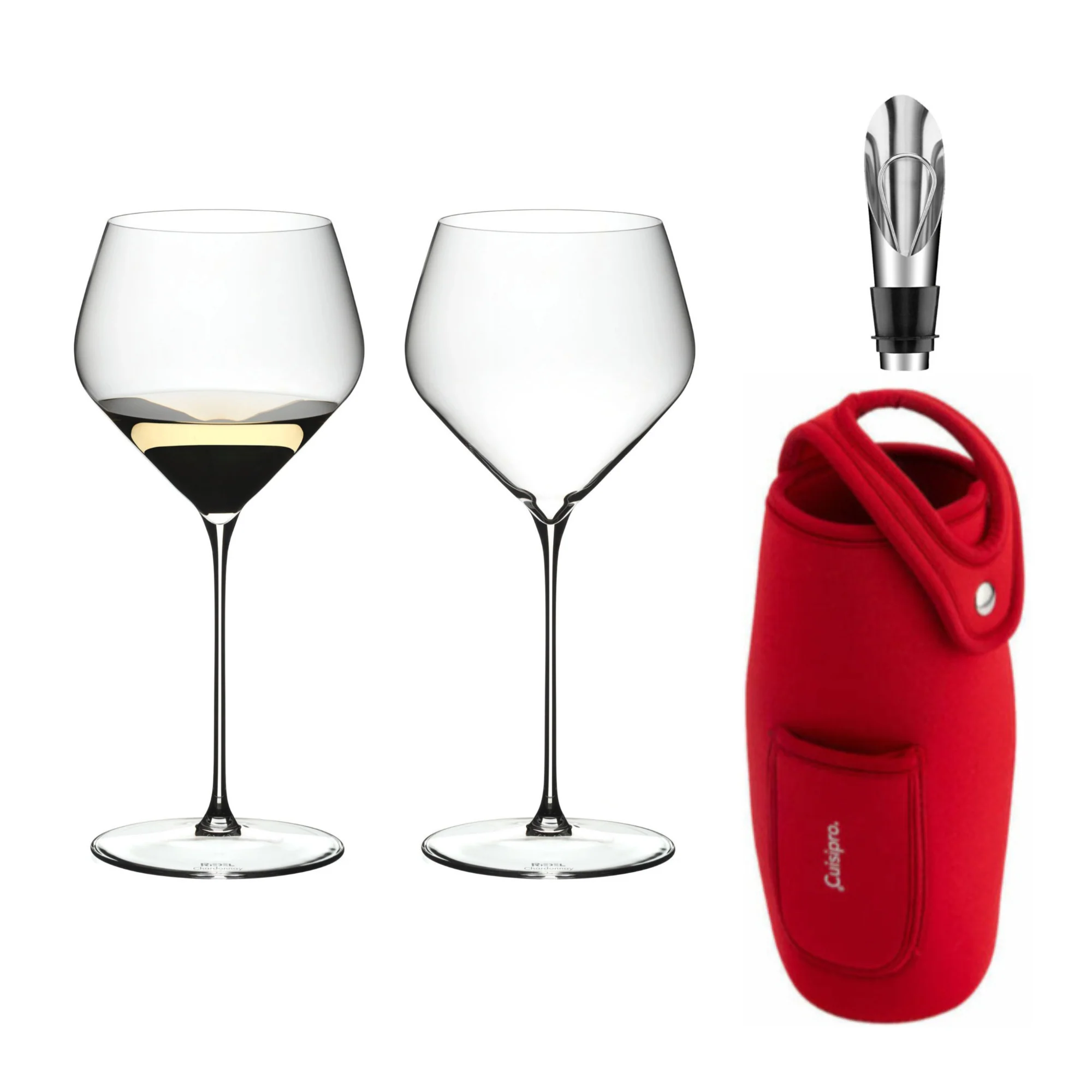 Riedel Veloce Chardonnay Glasses (Set of 2) with Accessories