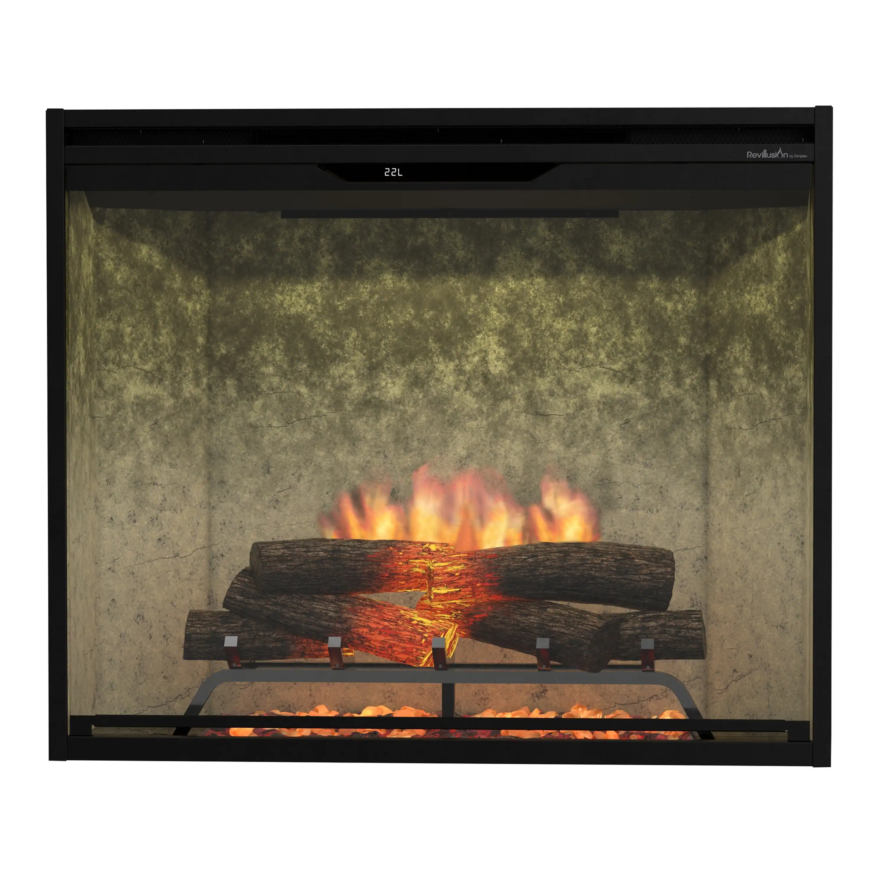 Dimplex Revillusion 36-Inch Portrait Built-In Electric Firebox in Weathered Conrete with internal LED Lighting (REV36P-WC)