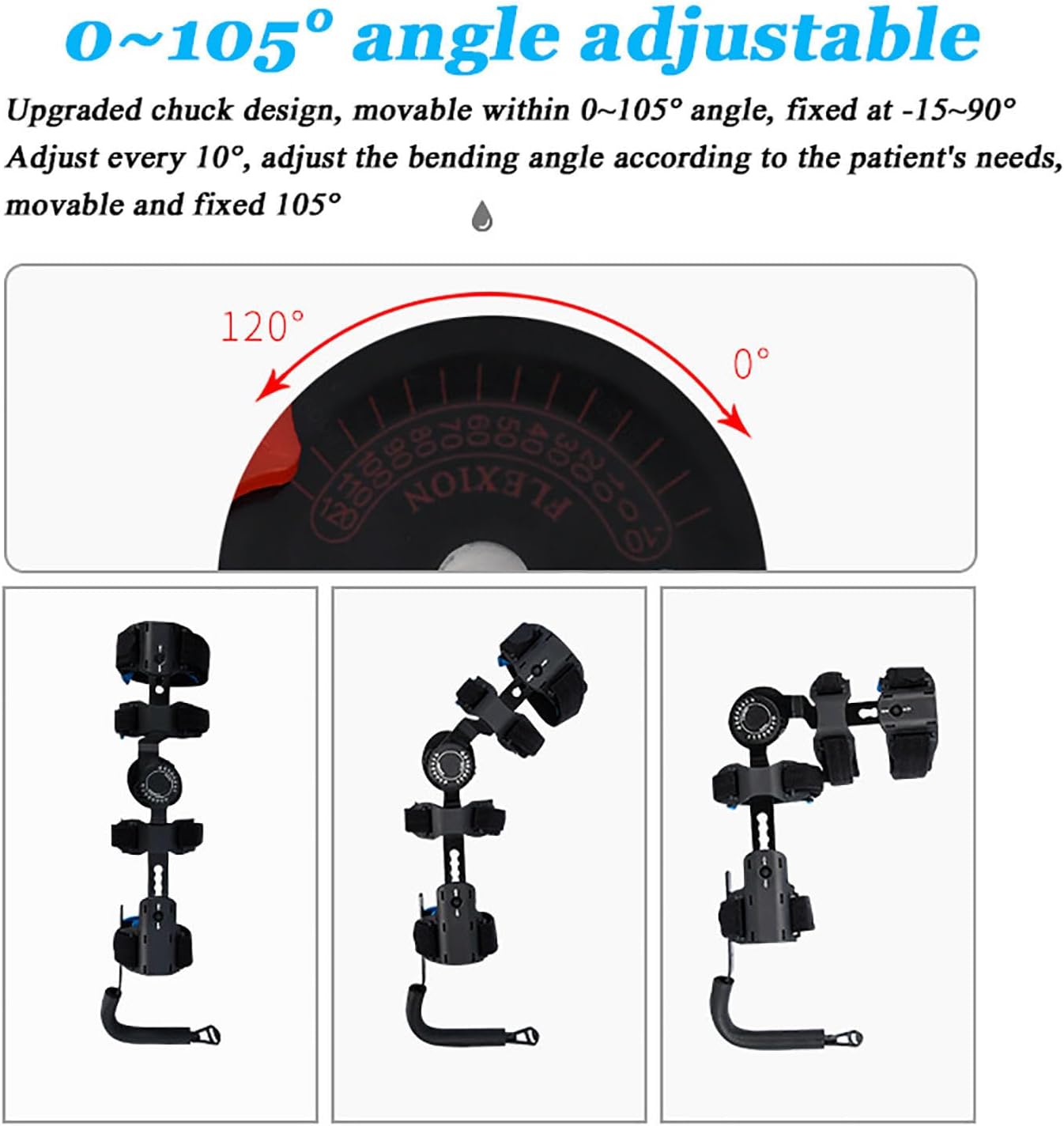ROM Hinged Elbow Brace Adjustable Post Elbow Splint Immobilizer Arm Support Splint Orthosis Orthotics Arm Injury Recovery, Arm Ligament and Tendon Repairs,Left,Left