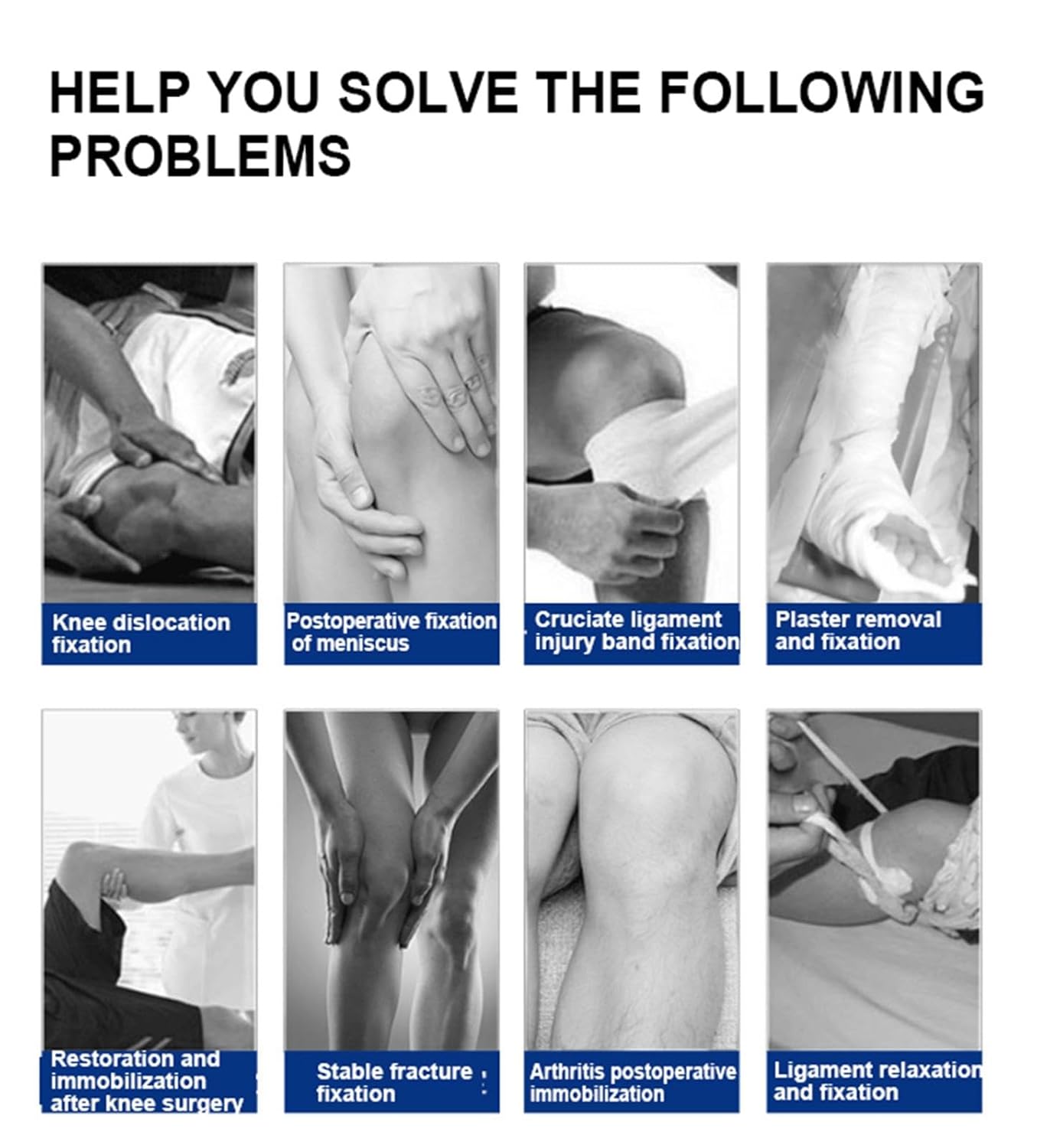 Hinged Knee Brace Leg Immobilizer,Post Op Knee Stabilizer Adjustable Medical Knee Brace for ACL MCL PCL Meniscus Tear,Fit Right & Left Leg(