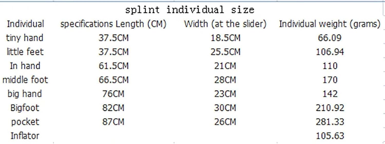 COYEUX 6 Parts First Aid Air Splint Kits, PVC Inflatable Multiple Combinations Emergency Vacuum Bone Fracture Immobilization Splint, with Pump, for Home Outdoor Emergency Use