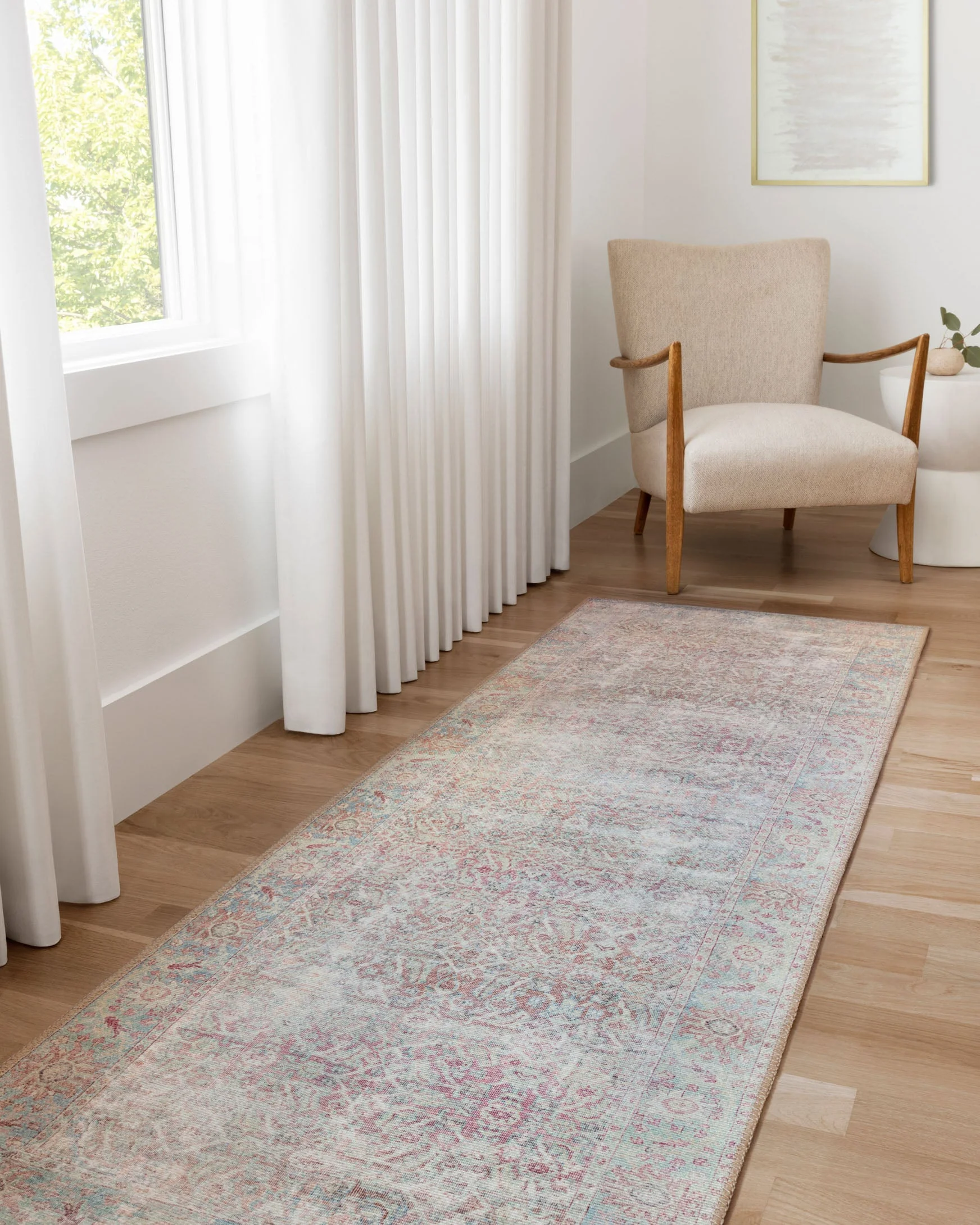 Loloi II Wynter Collection - Traditional Power Loomed Rug in Red & Teal (WYN-04)