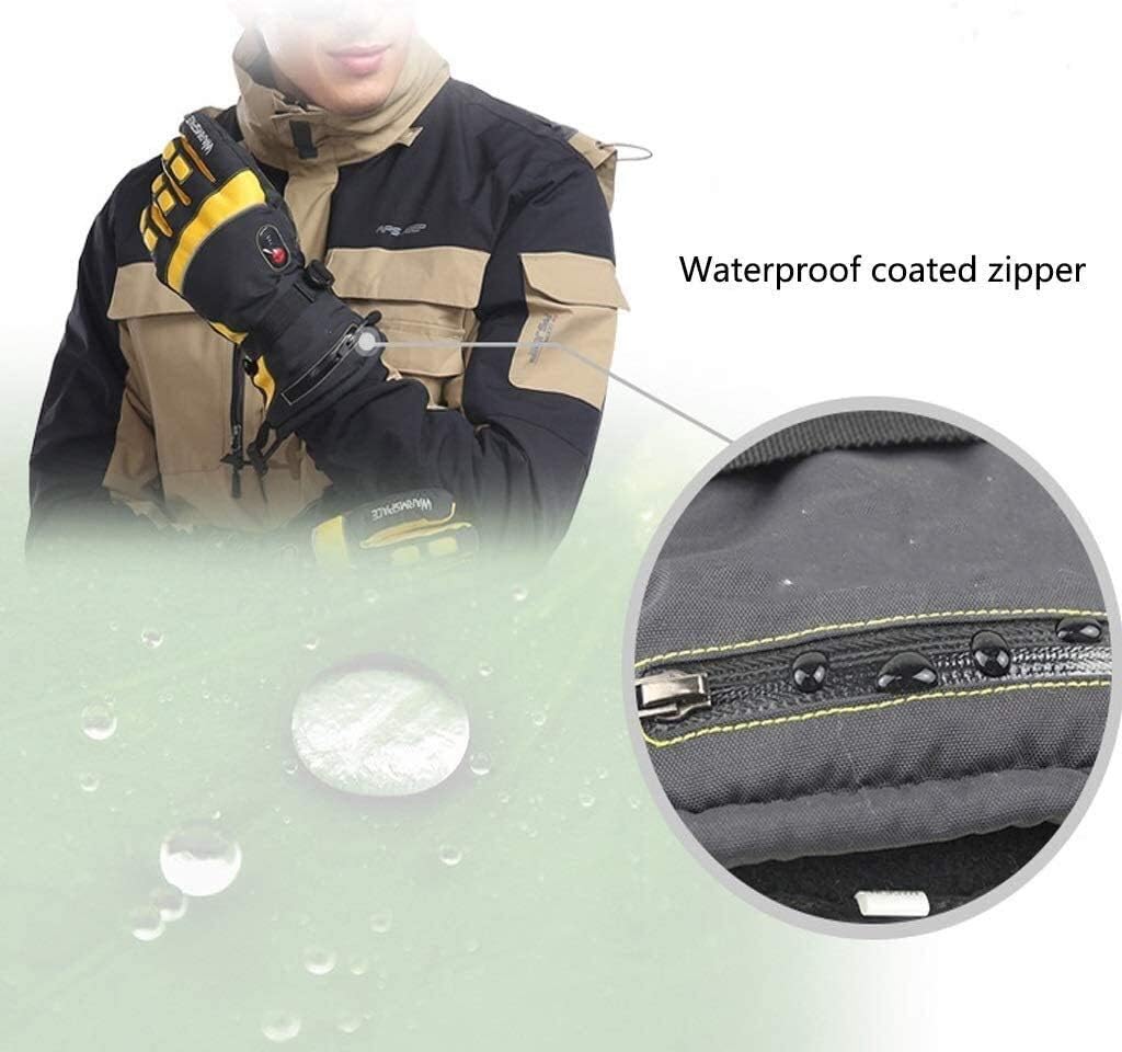 Rechargeable Men's and Women's Heated Waterproof Gloves, 5 Layers of Warmth and Three Gears, Suitable for Cold Weather