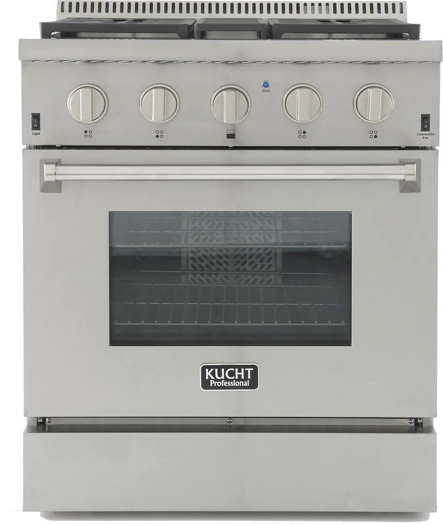Kucht 30-Inch Propane Gas Range with 4.2 Cu. Ft. Convection Oven in Stainless Steel (KRG3080U/LP-S)