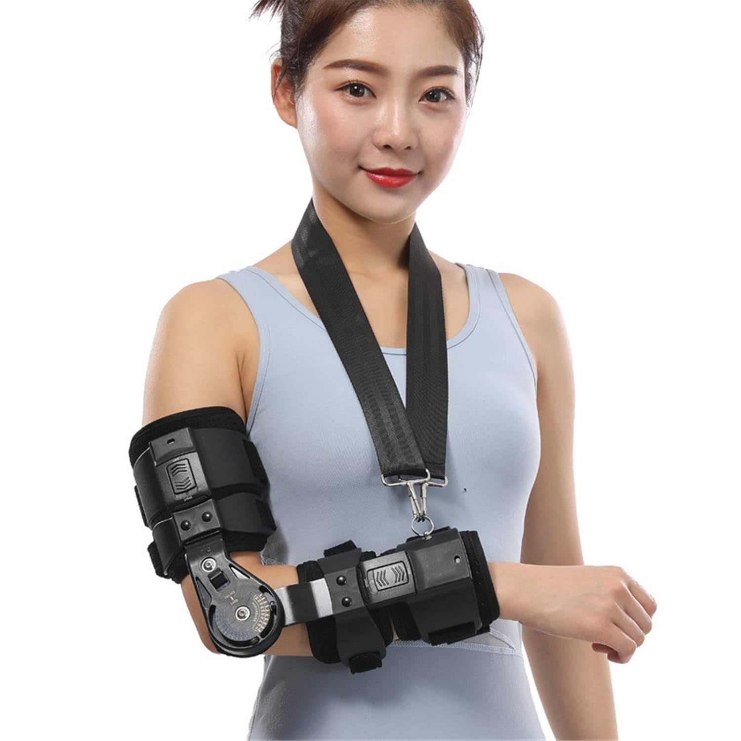Cubital Tunnel Syndrome Elbow Brace Splint To Treat Pain From Ulnar Nerve Entrapment, Hyperextended Elbow Prevention And Arm Immobilizer,Left