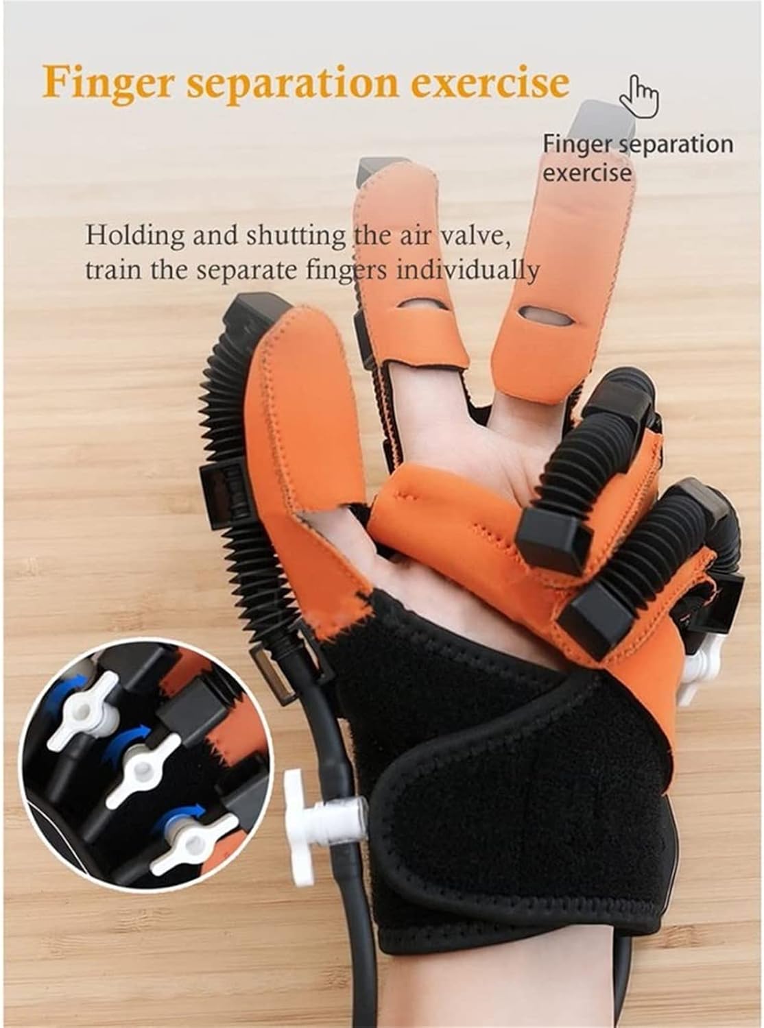 Both Hand Finger Rehabilitation Trainer Robot Gloves, Stroke Recovery Equipment, for Exercises Patients with Hand Dysfunct(Size:M Code,Color:Left+Right)
