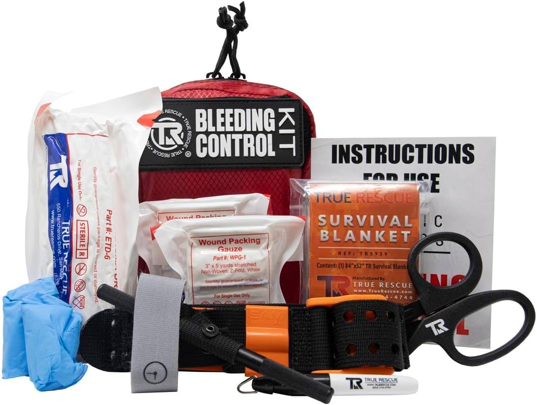 Bleeding Control Kit, Individual with Tourniquet Quality Trauma Kits for Stopping Bleeding. Choice Life Saving Tourniquet for Each Level of Bleeding Control. (SAMXT)