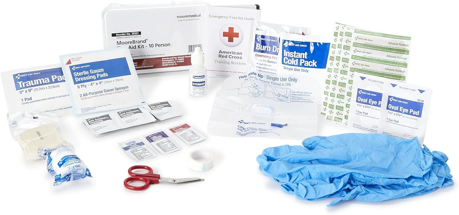 McKesson 10 Person Wall Mount First Aid Kit Plastic Case 12 per Case