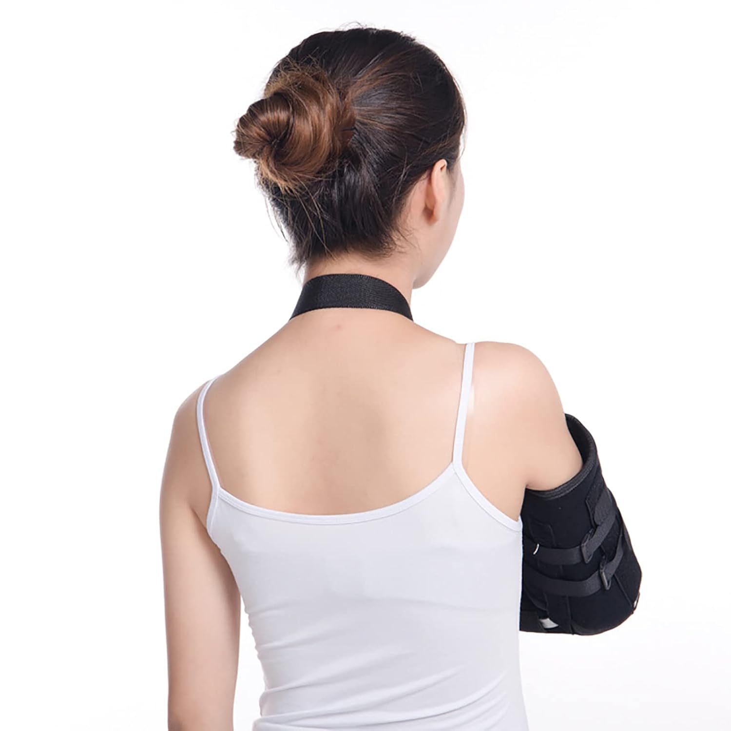 HAILM Arm Bone And Elbow Joint Fixation Belt, Adjustable Rotator Cuff Soft Shoulder Sling Wrist Elbow Forearm Support Brace Strap for Subluxation,L