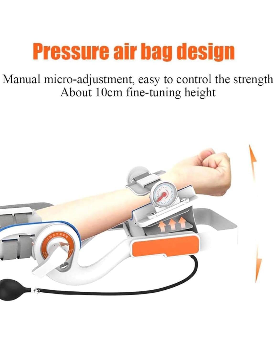 Brace Elbow Joint Rehabilitation Device, Elbow Stretching Trainer with Air Bag Pressurization and Angle Dial, Adjustable -15° to 150° Angle, for Stroke Hemiplegia Patients