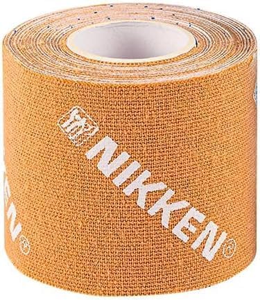 Athletic Sports Tape for Nikken KenkoTherm DUK Peach Kinesiology Tape Roll, Athletic Kinesiology Muscle Support, Stretchy Thin Cotton Joint Taping for Athletes' Knee, Ankle, Shoulder & Feet (6 Pack)