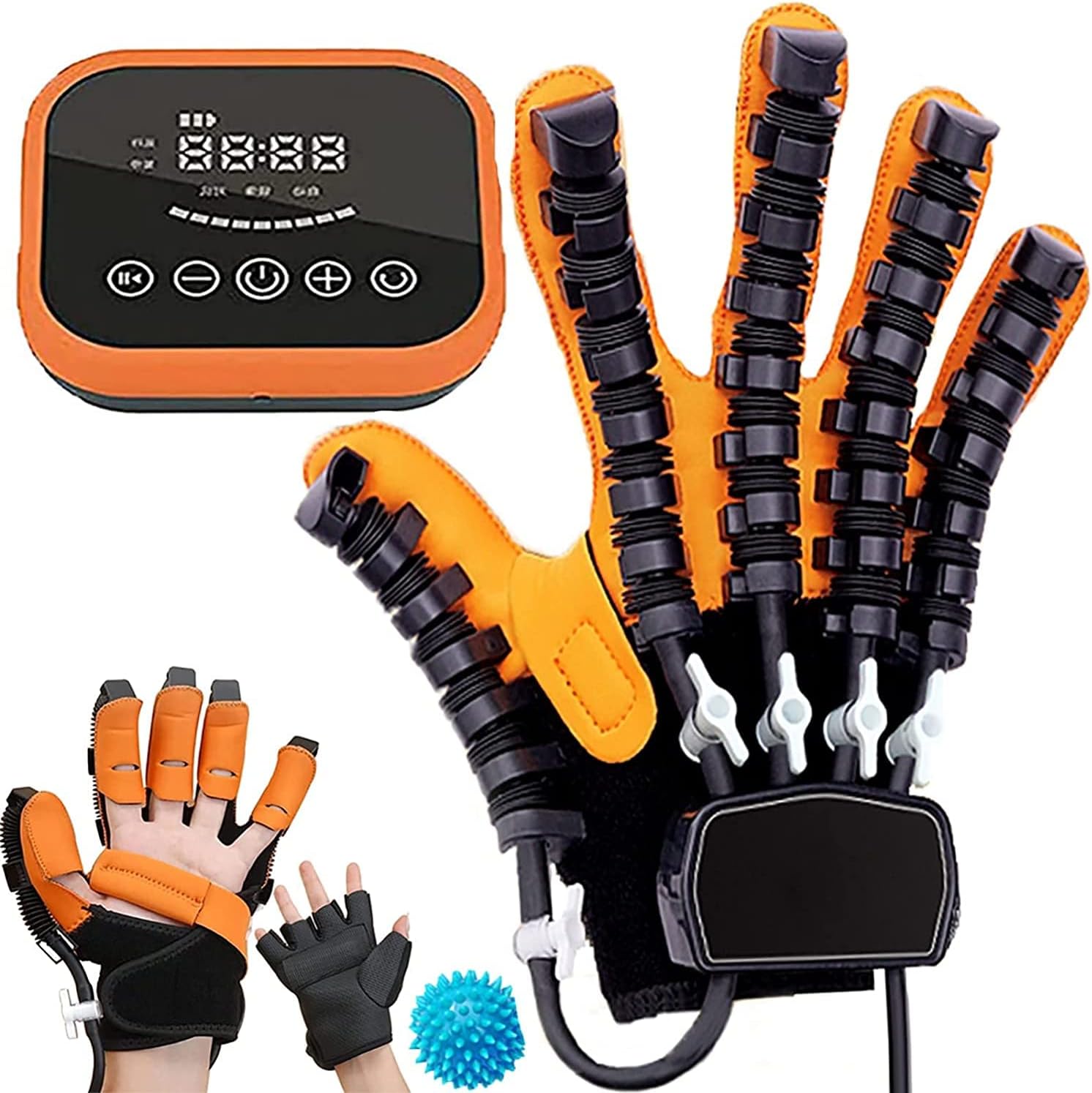 Hemiplegia Finger Rehabilitation Trainer, Rehabilitation Robot Gloves Stroke Hand Splint Assistive Gloves, Hand Patient Training Device, for Finger Wrist Training