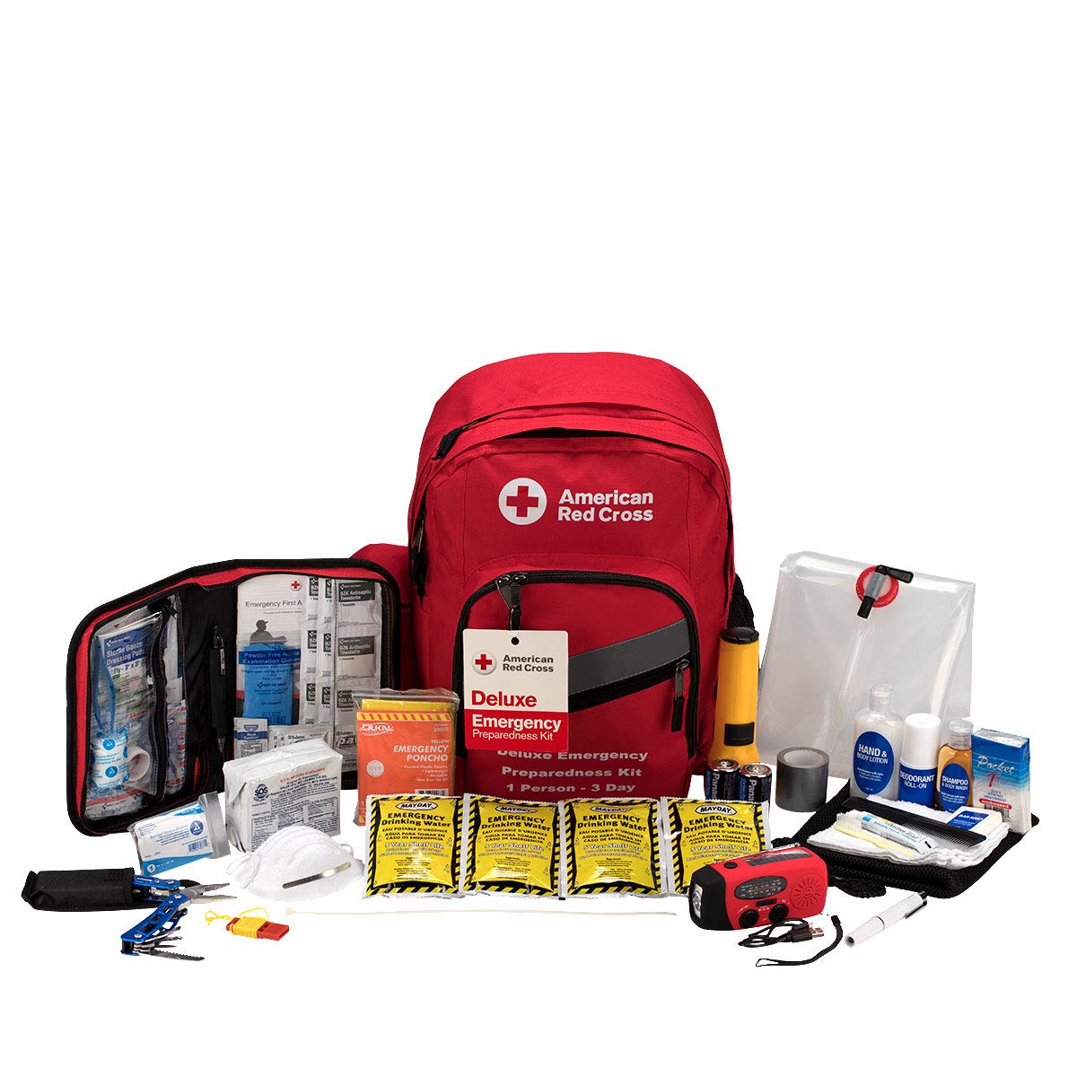 First Aid Only 91052: Emergency Preparedness Backpack Red Cross Deluxe