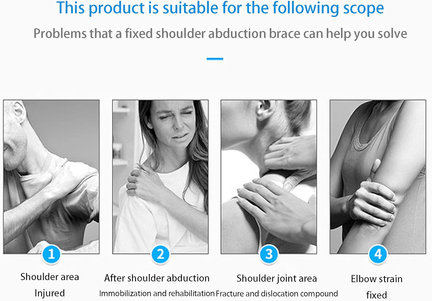 Shoulder Abduction Sling Elbow Protection and Stability Helps Support Raise Arm Rehabilitation Surgery Dislocated Strains Tears Injury Support Shoulder Abduction Immobilizer