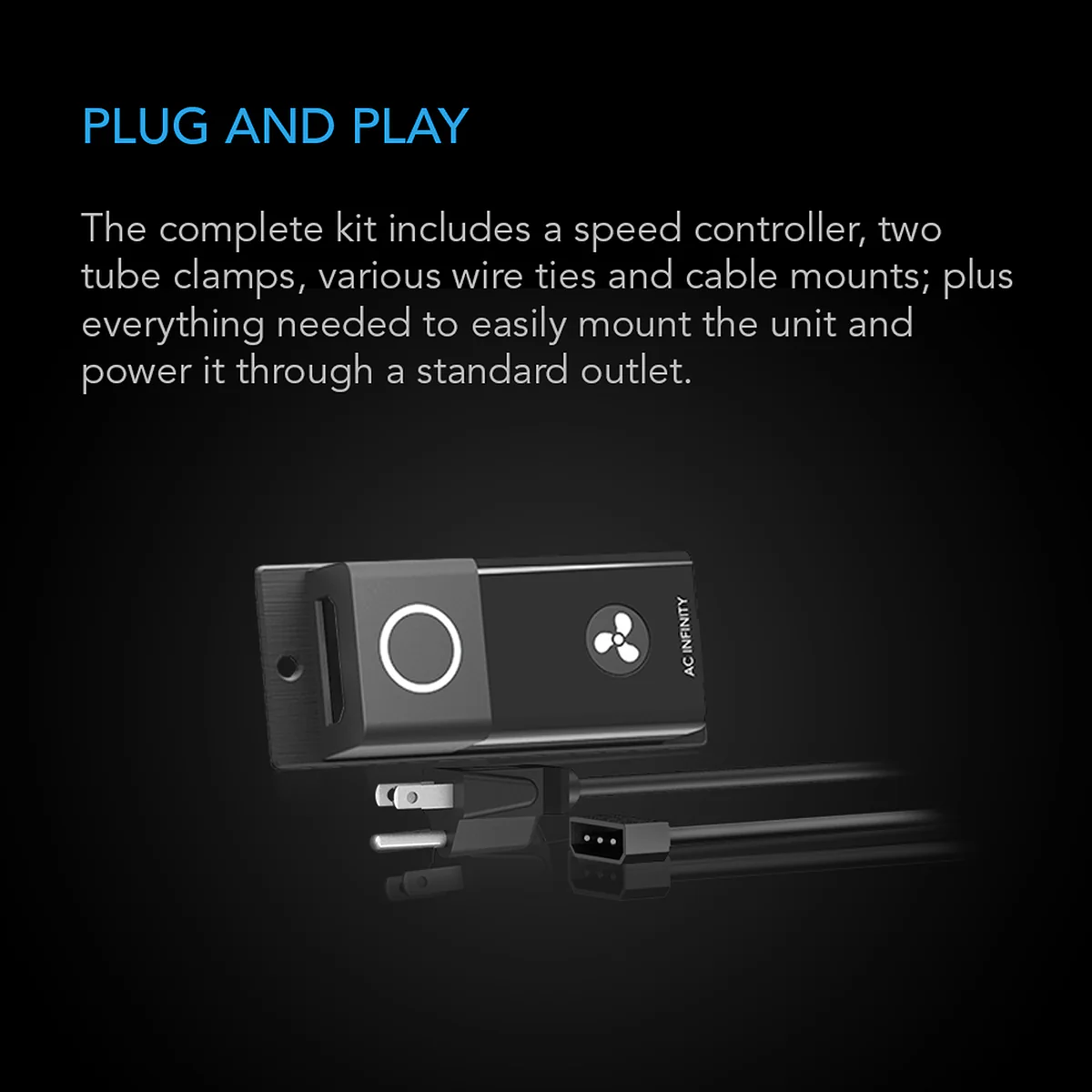 AC Infinity AIRLIFT 12-Inch Shutter Exhaust Fan