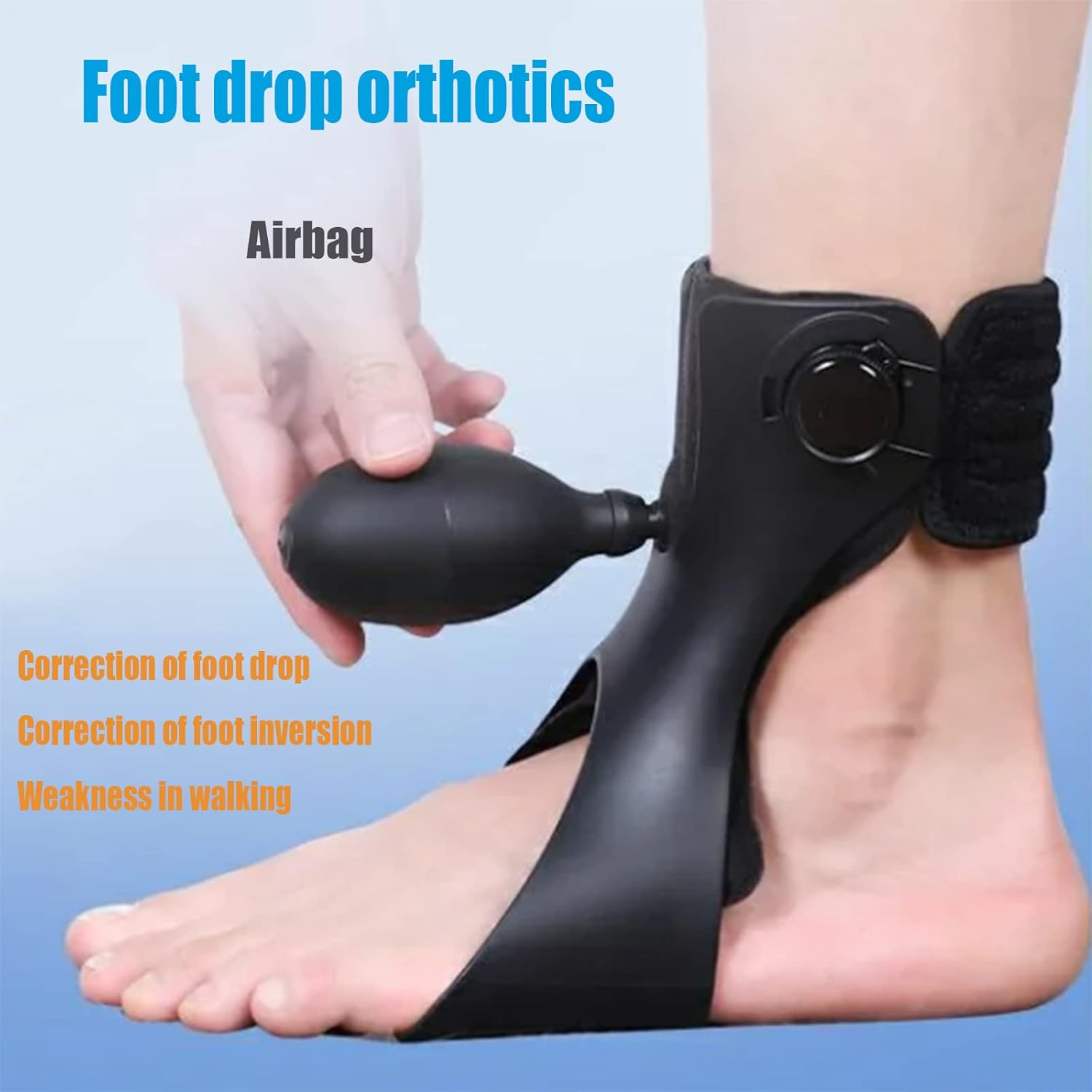 SFKLYU AFO Drop Foot Brace Foot Drop Orthosis Support for Drop Foot Ankle Foot Orthosis for Hemiplegia Stroke Shoes,B/right,L