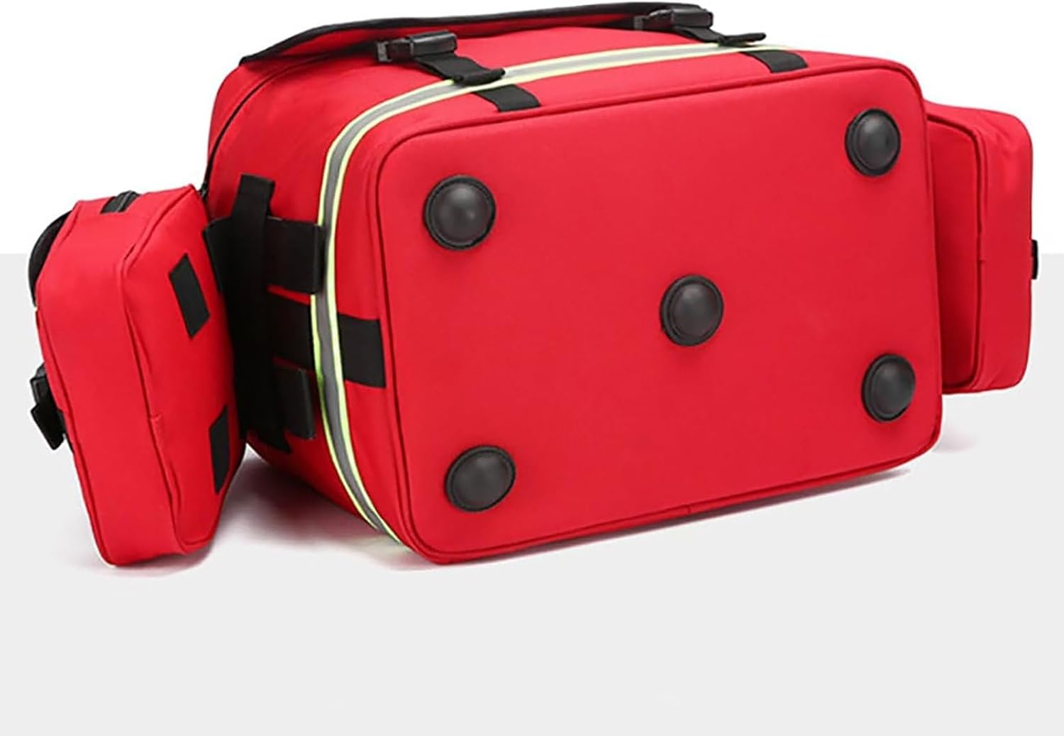 First Responder Bag Empty, Professional Medical Large Capacity Waterproof Emergency Trauma,with Inner Dividers, for Home Health Nurse, Community Care, EMT(Green)