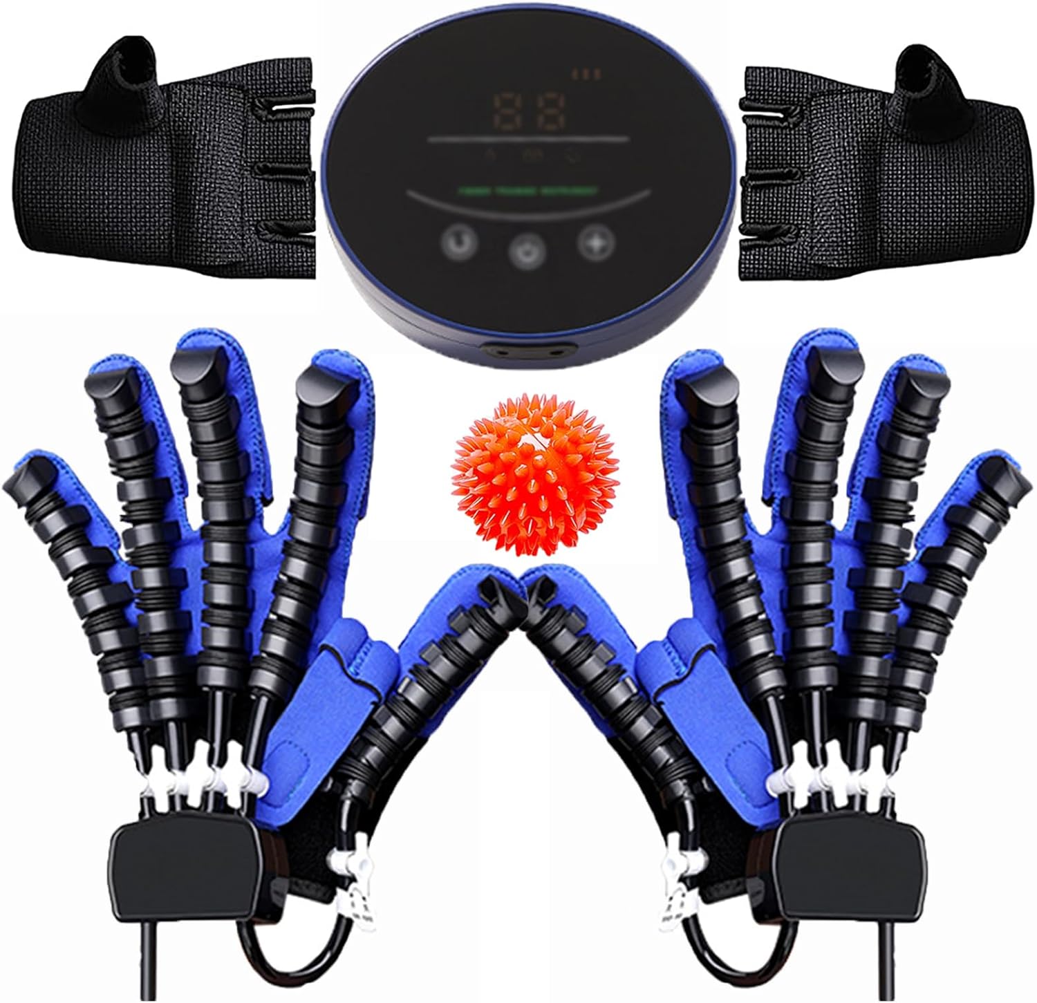 1 Pair Hand Rehabilitation Robot Gloves, Intensity Adjustable, Stroke Hemiplegia Arthritis Finger restorey Exercise Equipment, Relieve Hand Stiffness