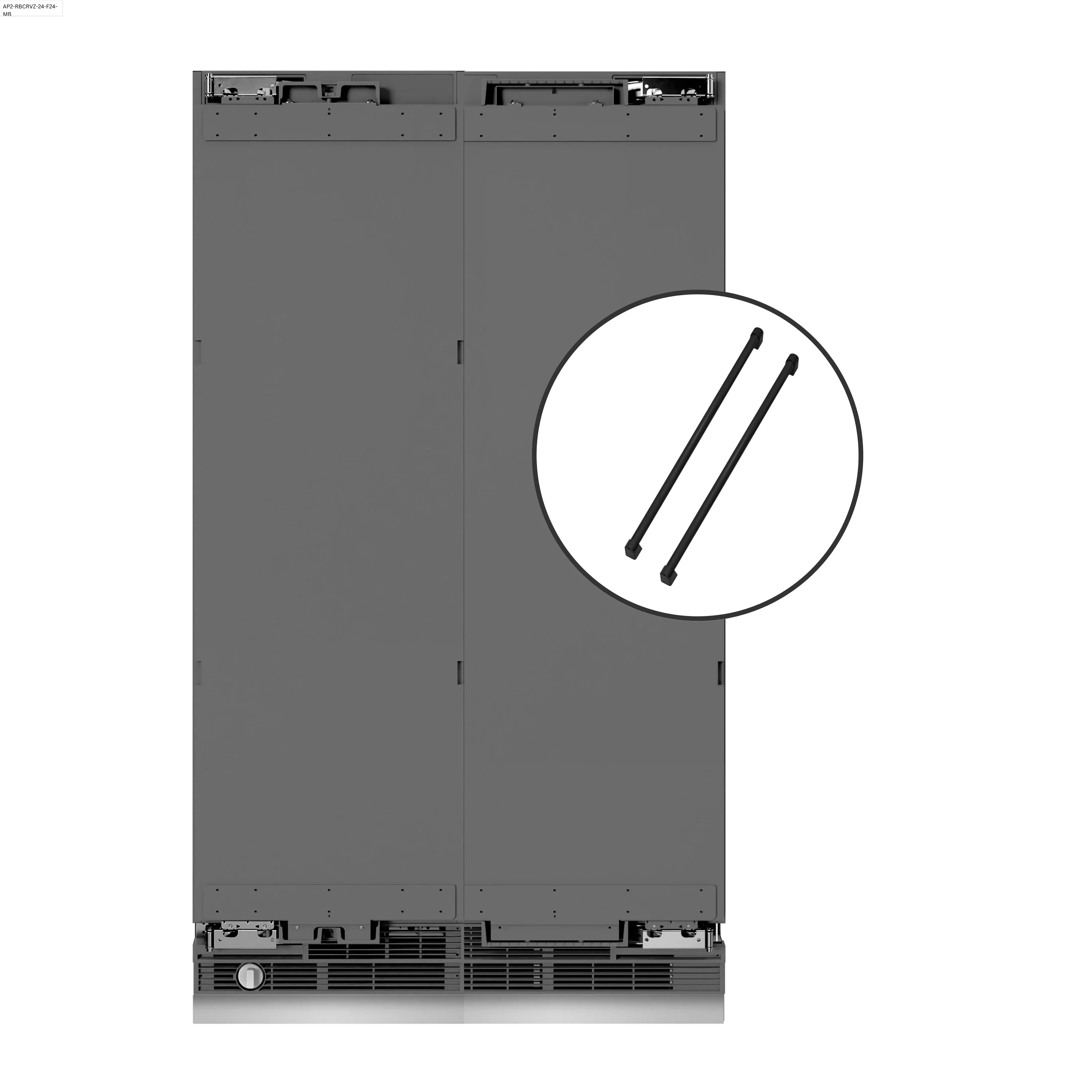 ZLINE 48-Inch Column 12.5 Cu. Ft. Refrigerator and 12.4 Cu. Ft. Freezer in Panel Ready with Matte Black Accents