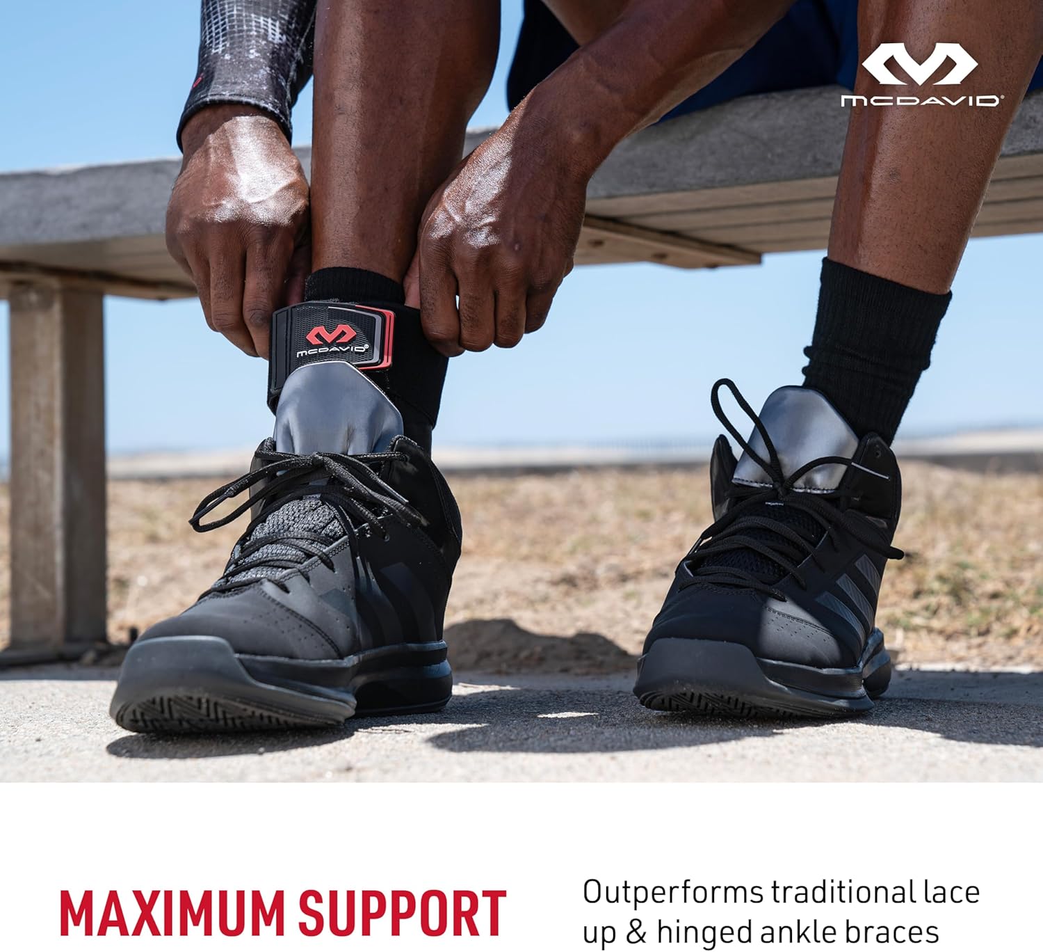 McDavid Ankle Brace Sprain Prevention/ Recovery. Bio-Logix Therapy Support, Competition Grade. Perfect for Basketball, Volleyball, Football, Soccer and More