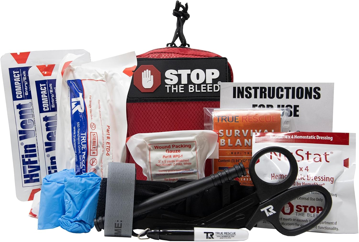 Stop The Bleed Kit, Individual, Nylon, Choice of Tourniquet & Level.