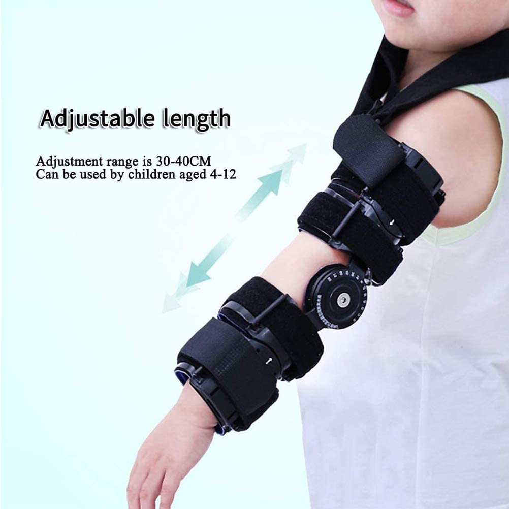 Child ROM Hinged Elbow Brace, Adjustable Elbow Orthosis Stabilizer Splint, For Arm Injuries Recovery Joint Pain Relief