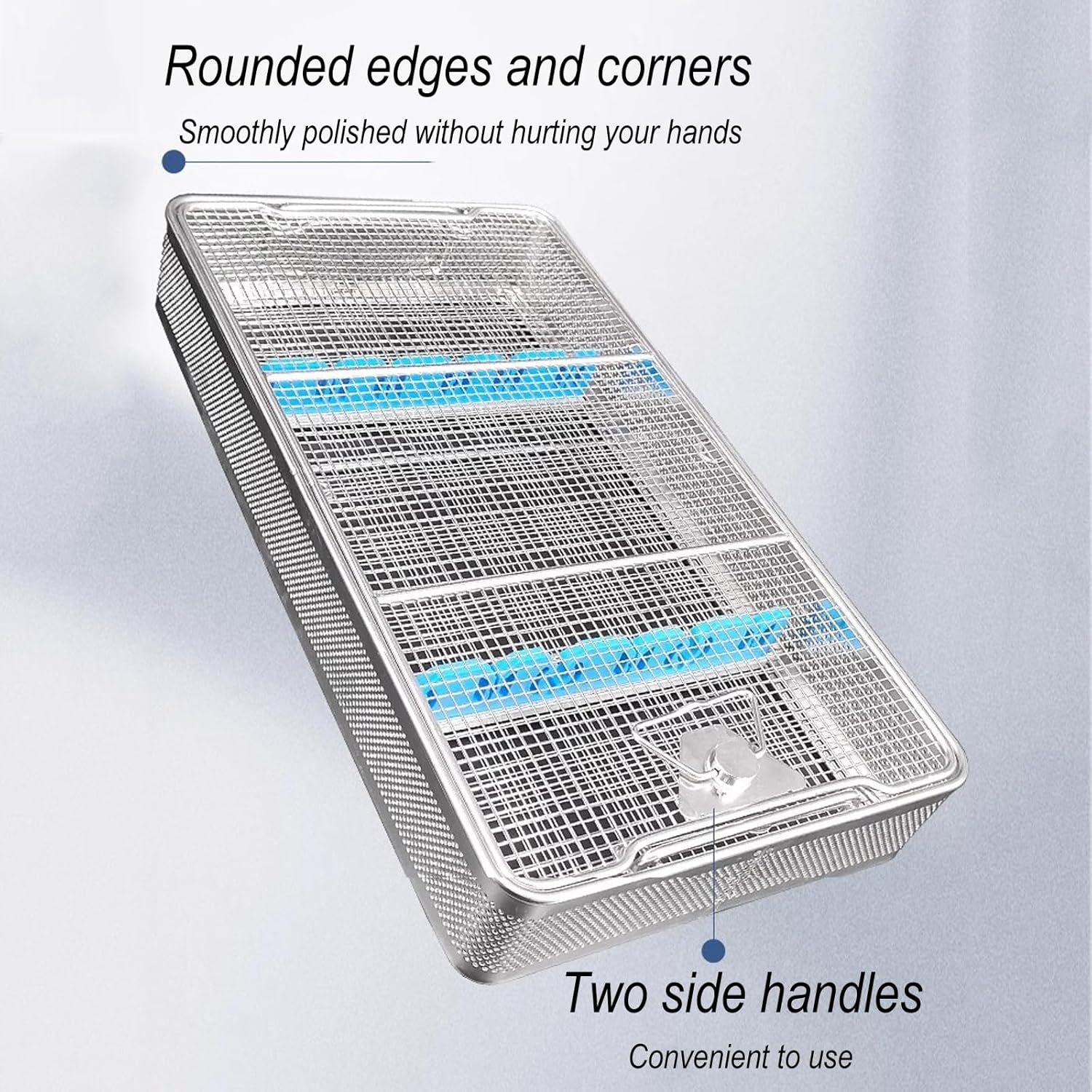 Surgical Instrument Tool Tray, Medical Tray 304 Stainless Steel, Suitable For Hospitals, Surgeries, Dental Instruments(15.7in*9.8in*2.8in)