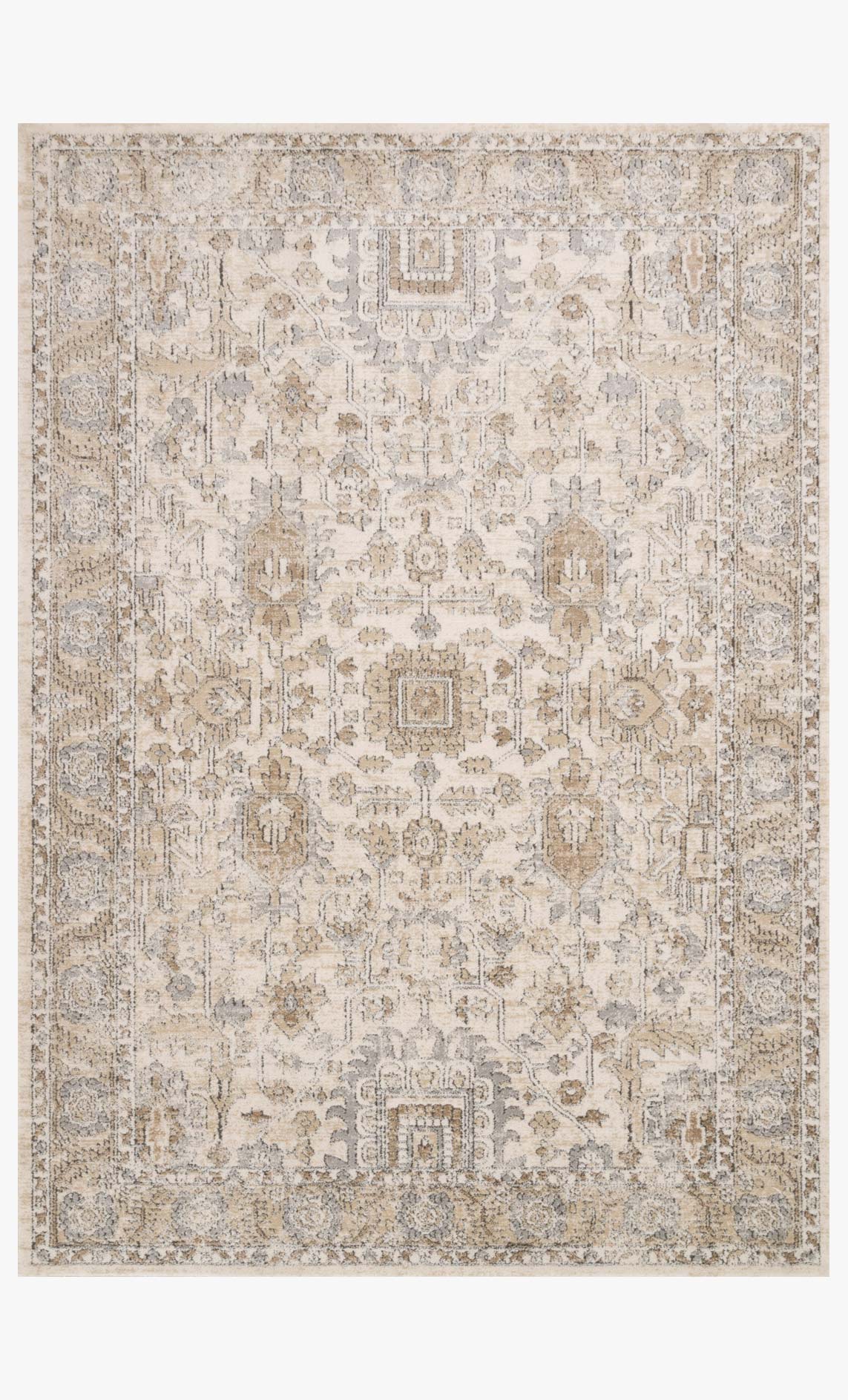 Loloi II Teagan Collection - Power Loomed Rug in Ivory & Sand (TEA-03)