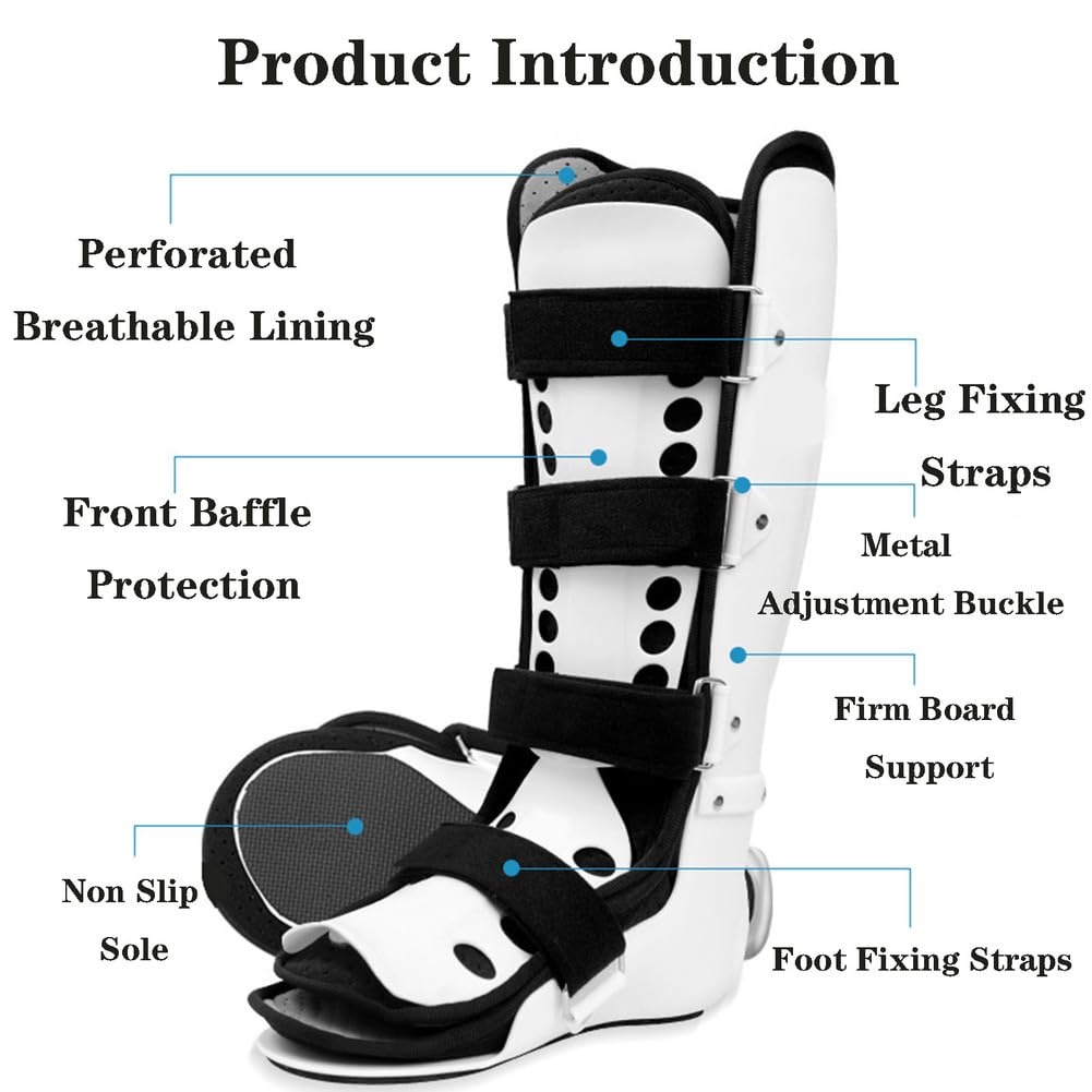 SFKLYU Plantar Fasciitis Night Splint, Ankle Stabilizer Brace, Unisex Night Splint Foot, AFO Drop Foot Splint for Treating Plantar Fasciitis and Achilles Tendonitis,B 1 Pair,L