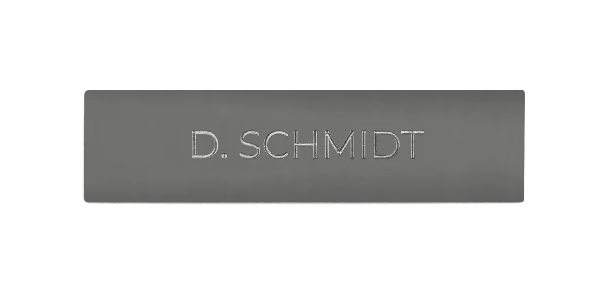 DoorBird Nameplate for One Call Button D21X  in Grey Aluminium, RAL 9007 - Individual Engraving