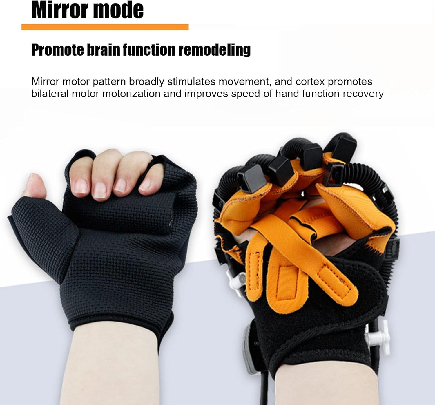 Rehabilitation Robot Gloves Finger and Hand Function Straightening Brace Guard Hand Training Splint for Arthritis Stroke Hemiplegia (Color : Right Hand, Size : Small)