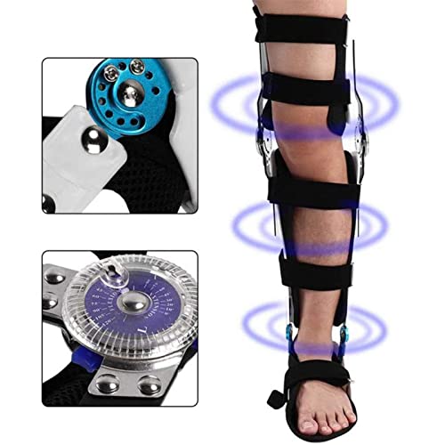 Orthosis Foot Drop,Folding Knee Foot Support Brace, Adjustable Orthotic Immobiliser Protection After Knee Support, Knee Brace Splint with Full Leg Stabiliser, Fits Both The Left and Right L