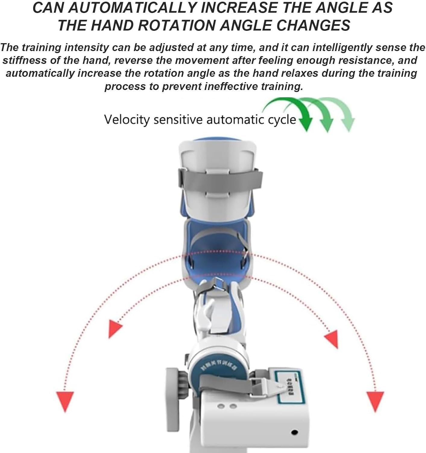 Automatic Rotation Training,Elbow Joint Brace Arm Exerciser, for Hemiplegia, Fracture,Adjustable Length,Angle Limit Protection,Forearm Rotation Trainer(Right Hand)