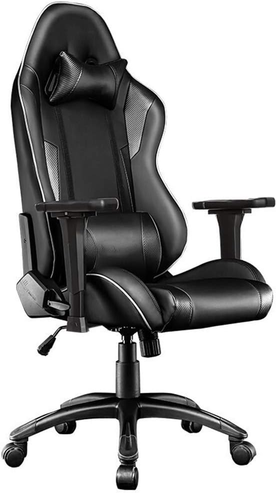 Gaming Chair Adjustable High Back Office Chair,Backrest Reclining Waist Support Nylon Feet Carbon Fiber Armrest Explosion-Proof Board Sweat-Absorbent Cushion,Soft and comfo,
