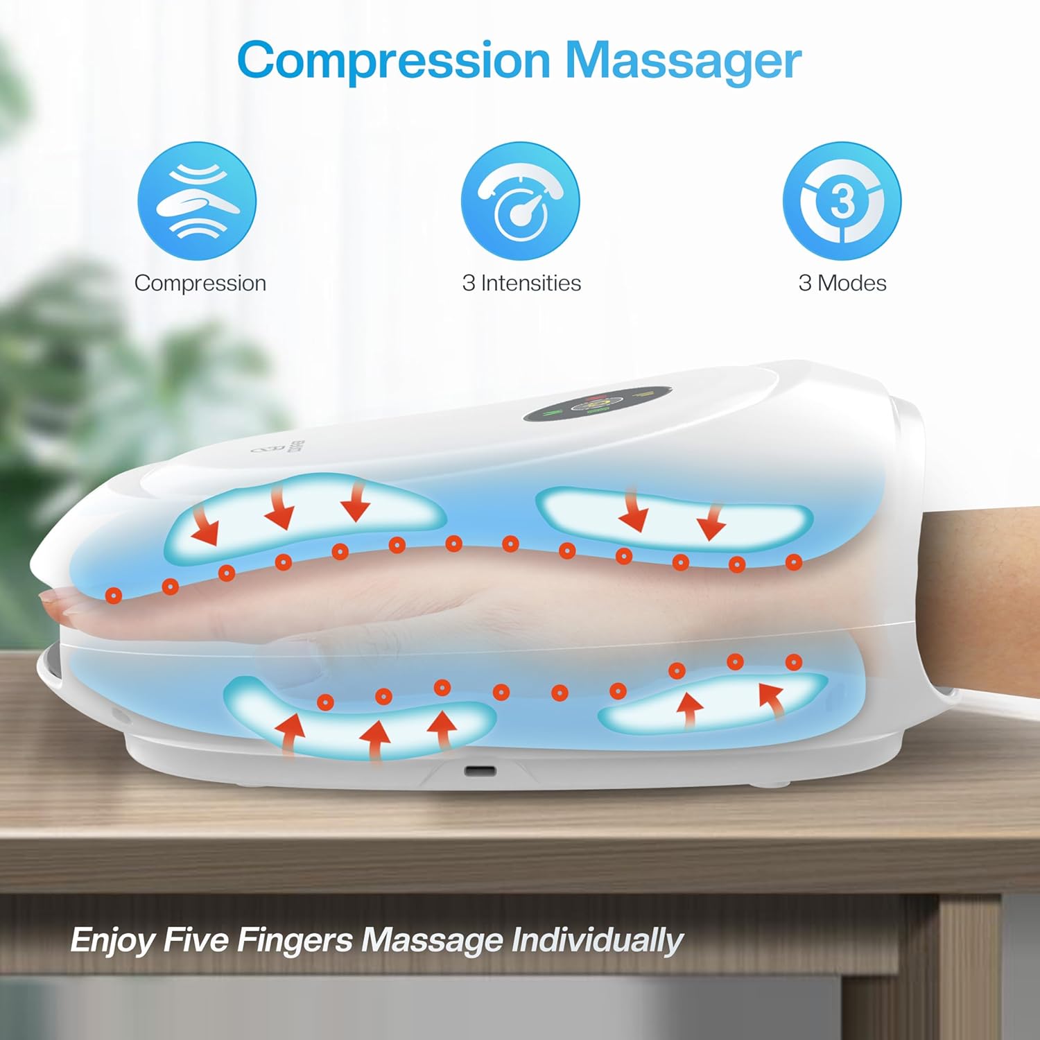 COMFIER Hand Massager with Heat and Compression, FSA Eligible HSA Eligible Cordless Hand Massager for Arthritis and Carpal Tunnel, Gifts for Mom, Dads, Women and Men