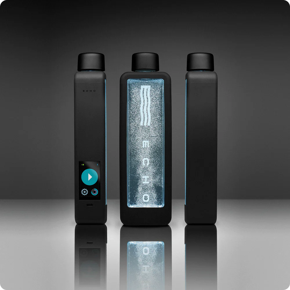 Echo Water - Echo Flask Hydrogen 12 Oz Water Bottle with Smart Tracking and Touch Screen Display (EC-Machine-Flask)
