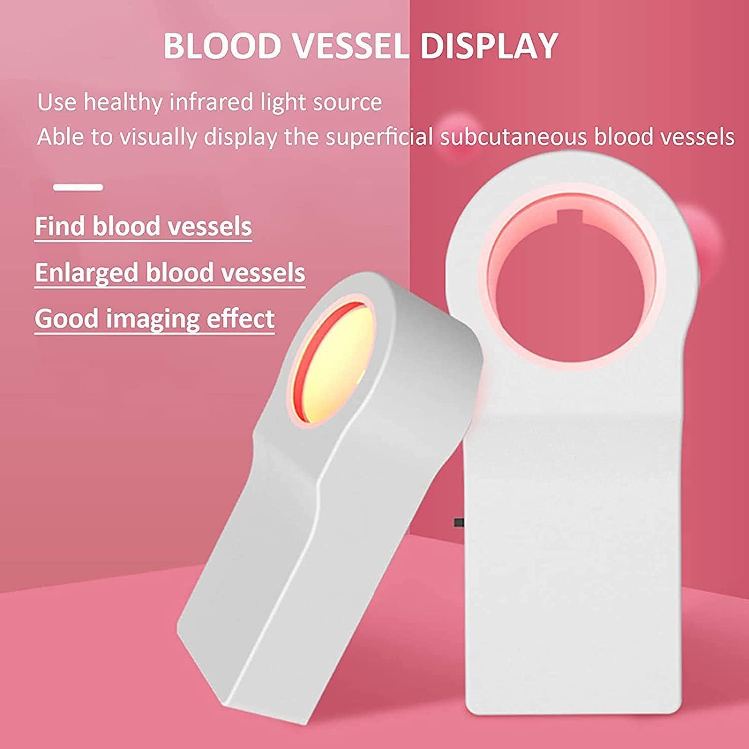 Pen Lights Venous Detector, Rechargeable Transilluminated Vein Detector with 3X Magnification, Medical Infrared Vein Viewer Puncture Vessel Light