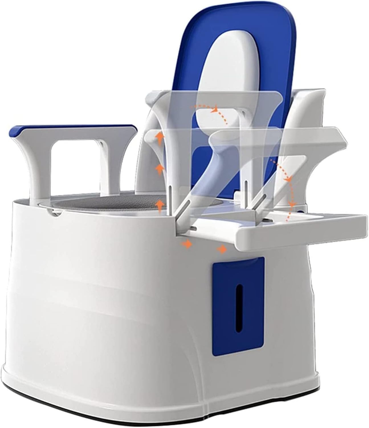 Bedside Commode, Bedside Toilet with Padded Seat and Back Commode Chair for Home Use 3 in 1 Portable Toilet Chair for The Elderly Disabled with a Bucket