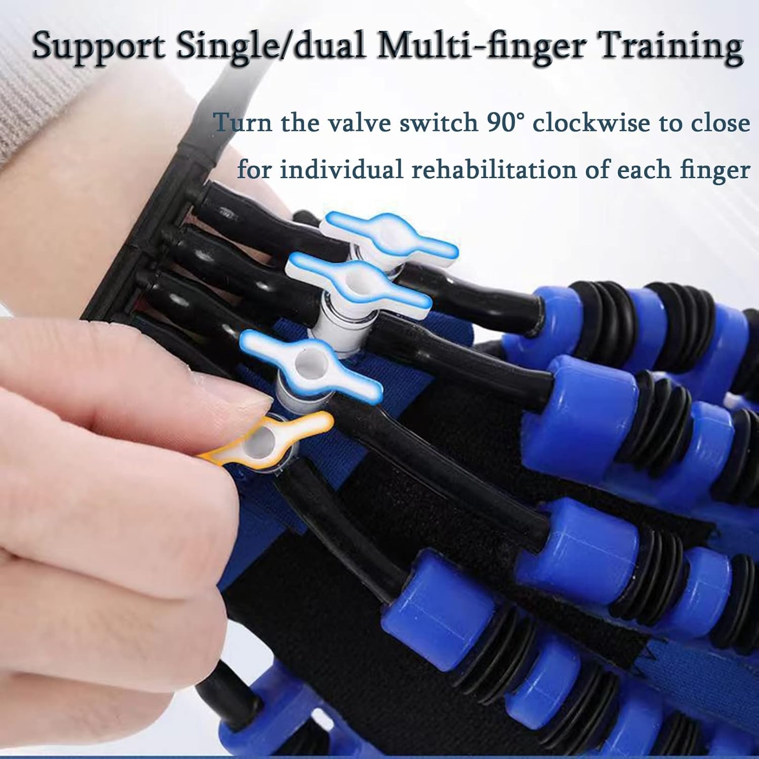 Hand Rehabilitation Robot Gloves Hemiplegia Stroke Patient Hand Exercisers Finger Function Recovery Training Equipment Arthritis Trainer Gloves (Color : Medium, Size : Left Hand)