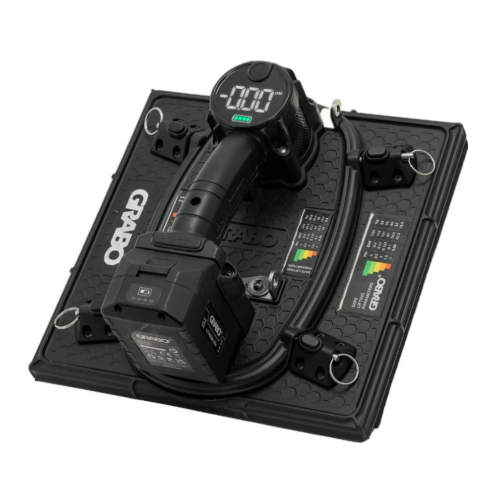 GRABO High Flow Black Suction Tool Kit with Suction Plate and LED Display