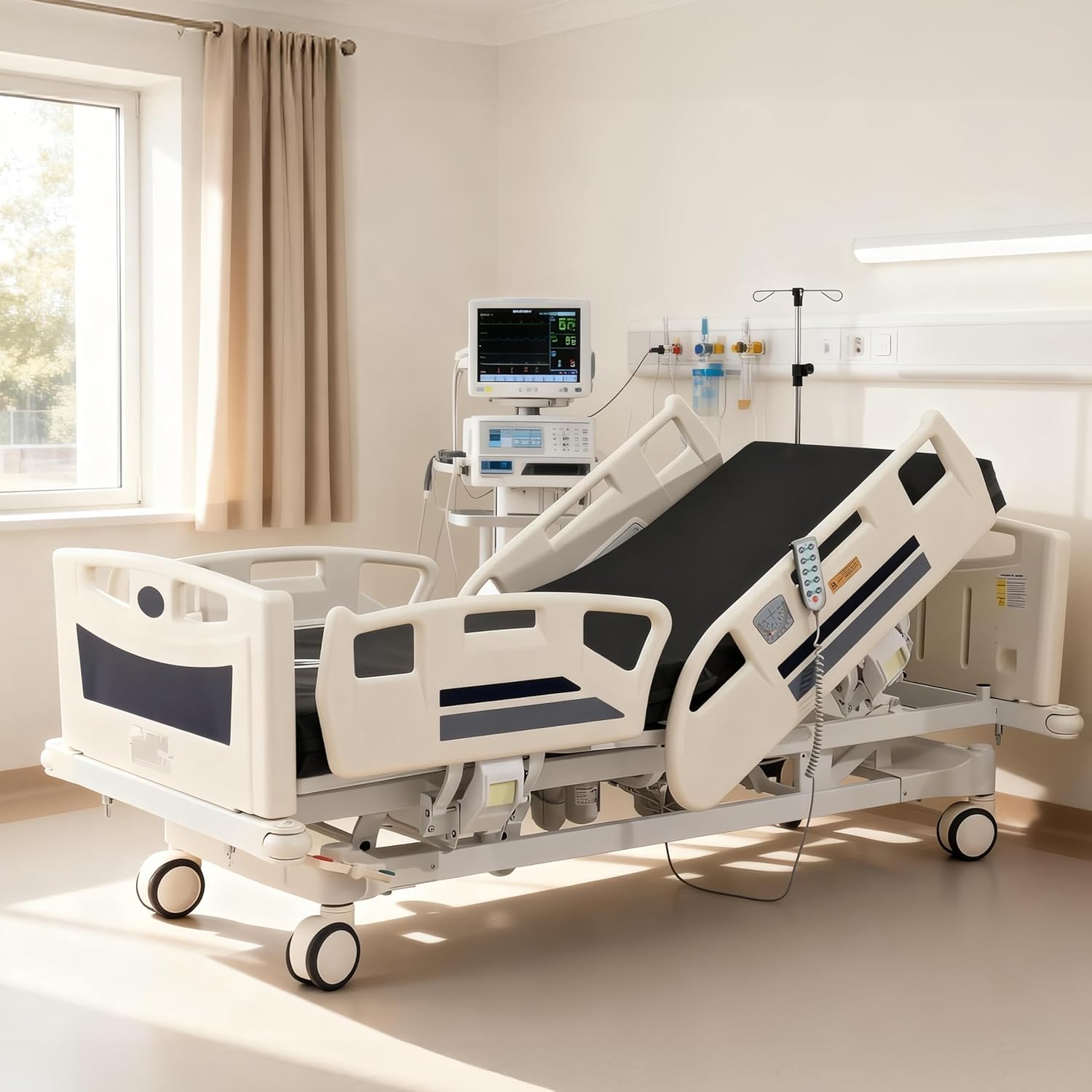 Premium 5 Function Full Electric ICU Hospital Bed with 4.7