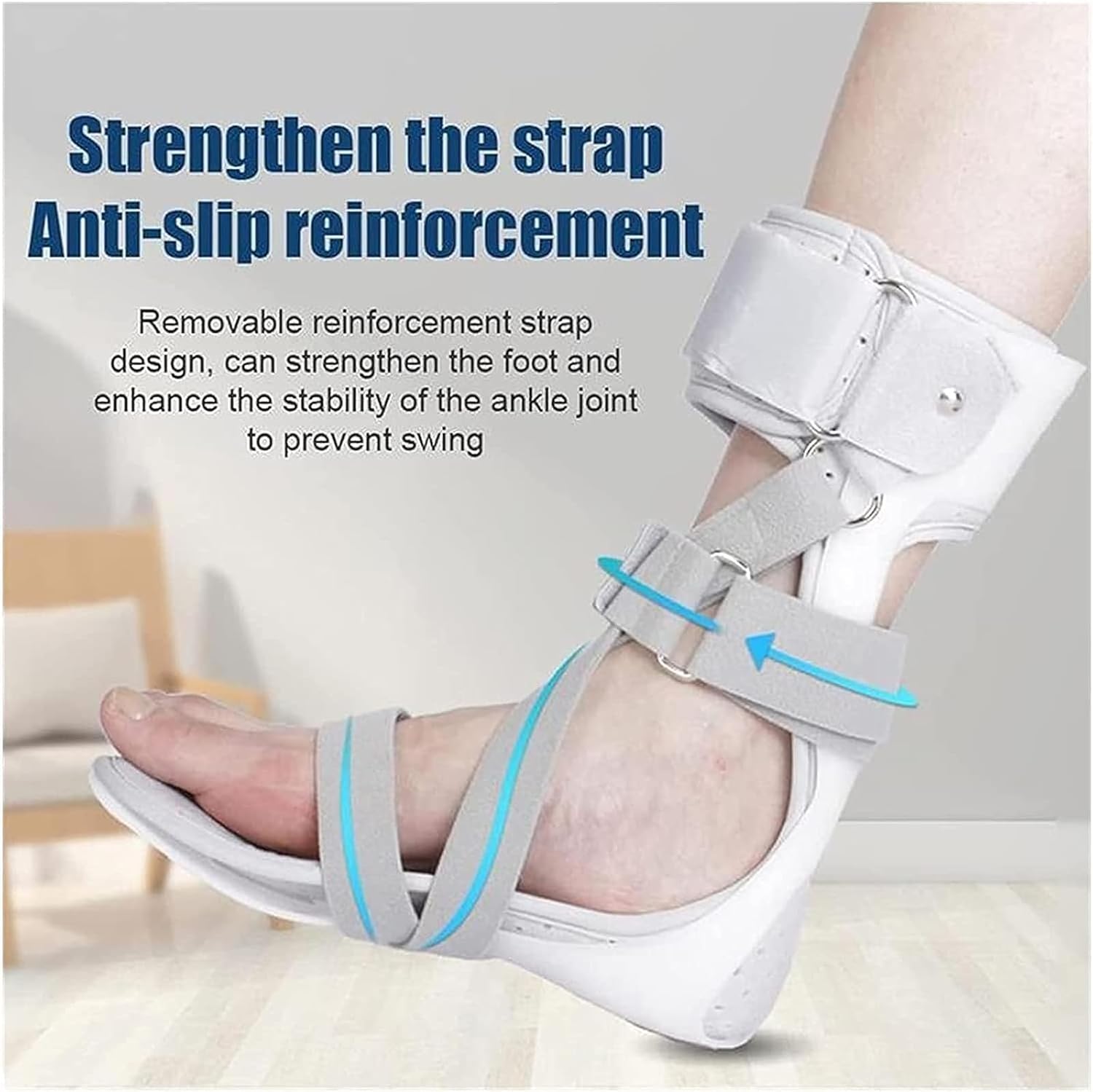 Ankle Foot Drop Brace Orthosis Splint, Ankle Corrector Brace Support Protection Correction Splint Adjustable, Foot Protection Injection ed,Left,L (Right Medium) (Right Medium)