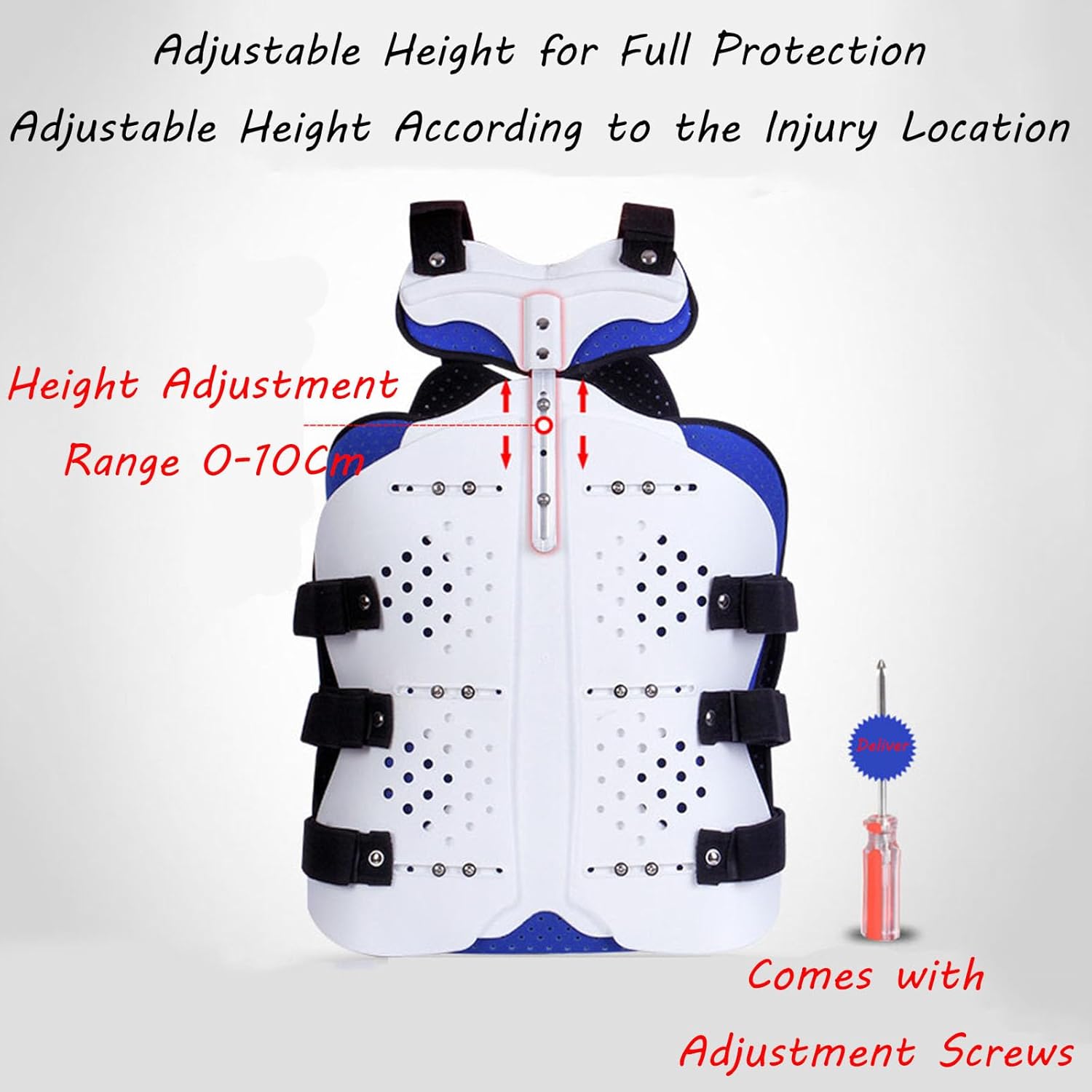 Thoracolumbar Spine Fixation Brace Adjustable Fixed Brace Thoracolumbar Fixed Spinal Brace for Kyphosis,Osteoporosis,Mild Scoliosis,A3-A3