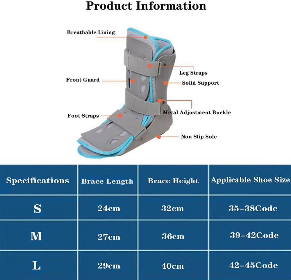 Ankle Stabilizer Brace, Sleeping Drop Foot Support, AFO Drop Foot Splint, Othopedic Drop Foot for Treating Plantar Fasciitis and Achilles Tendonitis,C Left,M-B Left-Large