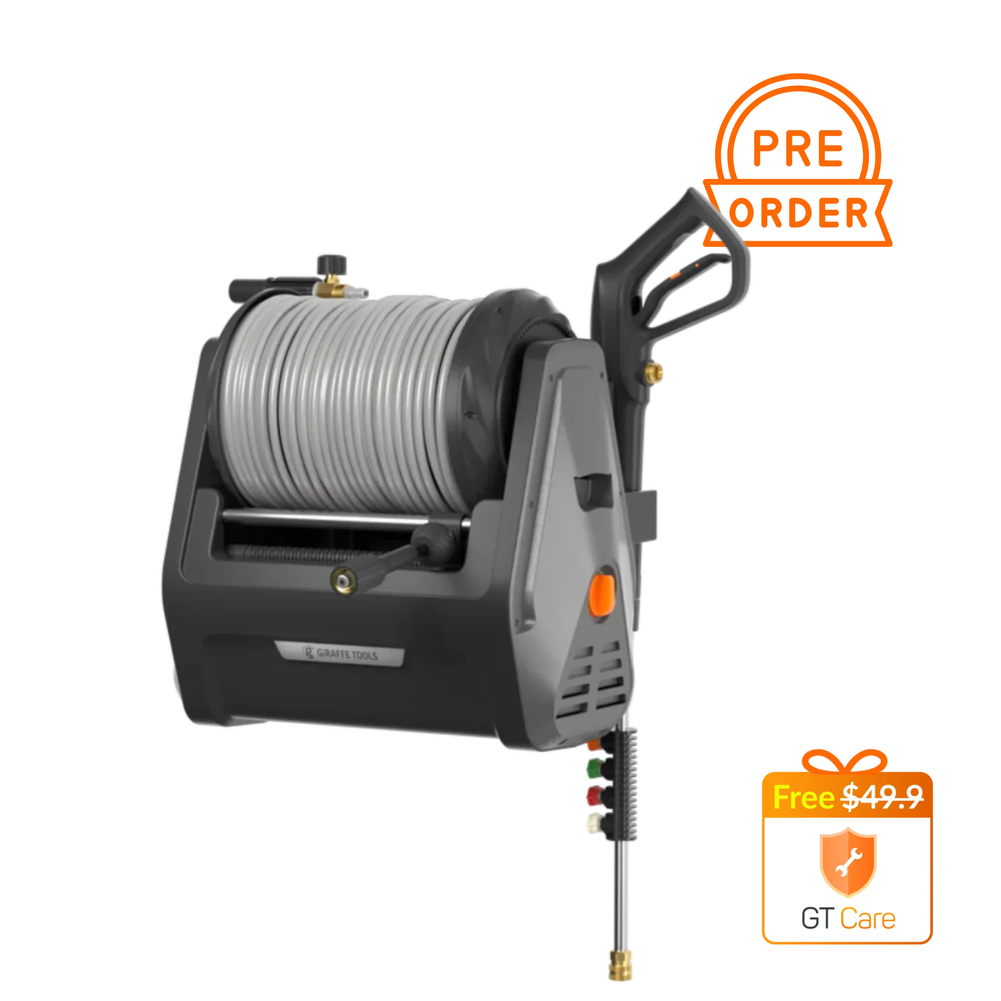 Giraffe Tools Grandfalls 100 Ft. Retractable Pressure Washer Plus (HP135-G30A)