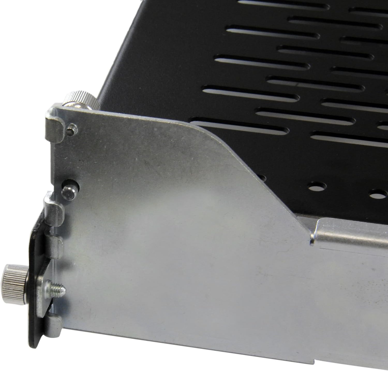 StarTech.com 2U Vented Sliding Server Rack Shelf w/ Cable Management Arm - 27.7 to 31.6in Adjustable Mounting Depth - 50lb - 19” Server Tray Shelf for Equipment Rack - 24in Deep , TAA (UNISLDSHF192)