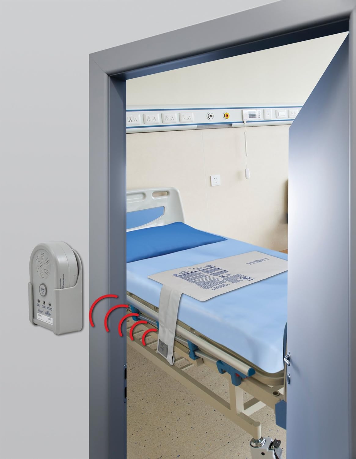 Secure Safety Solutions Wireless Chair and Bed Alarm Set - 12x12 and 12x30 Cordless Sensor Pads - Elderly Fall Prevention, Caregiver Alert System, Dementia Patient Safety, Seniors Monitoring